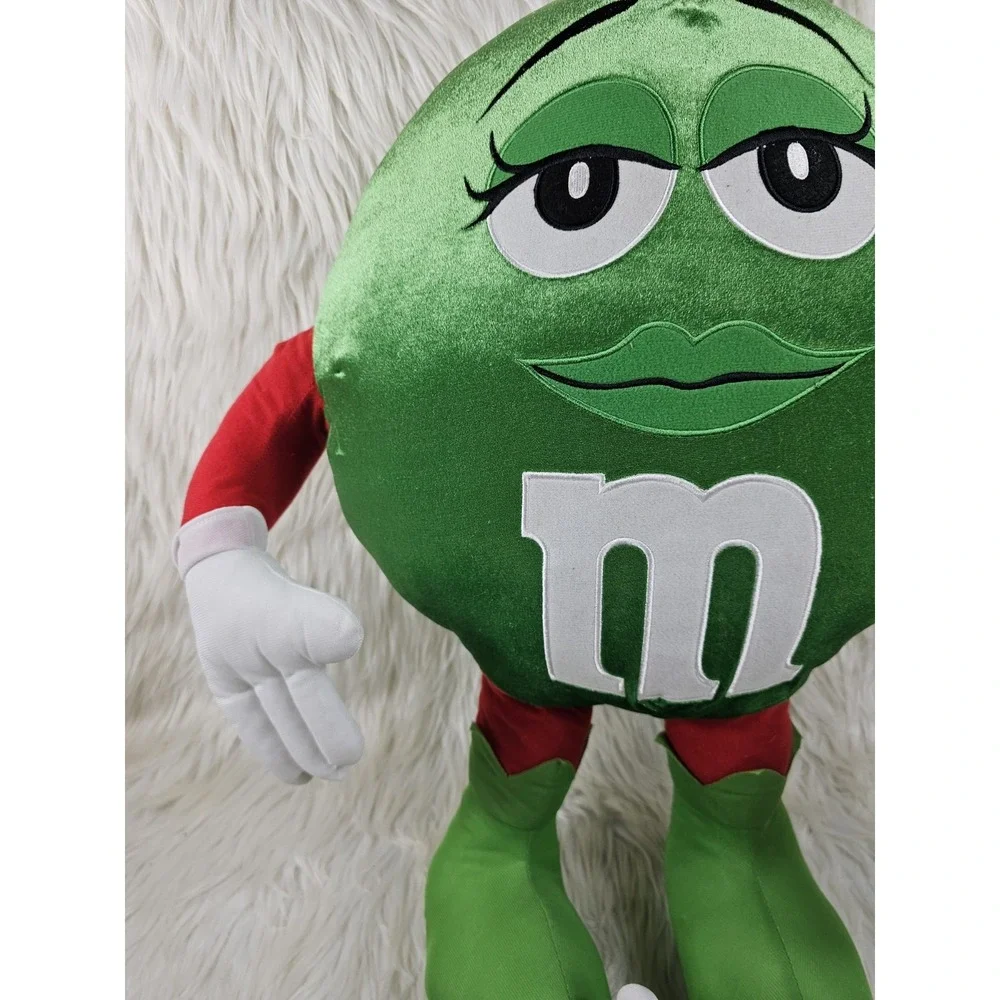 Super Nice Jumbo Mrs. M&M Christmas Plush 24 Inches Green Red